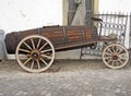 Old wooden liquid manure tanker Royalty Free Stock Photo