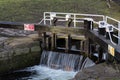 Lock gate on the Grand Canal in Dublin, Ireland Royalty Free Stock Photo