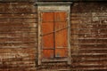 The old wooden locked windows of brown color Royalty Free Stock Photo