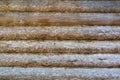 Old wooden logs wall of the house. Royalty Free Stock Photo