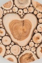 Old wooden love heart