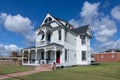 old wooden mansions or villas in historic victorian style in Lake Charles, USA