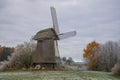 Old wooden mill close-up. Mikhailovskoe, Puskinskie Gory Royalty Free Stock Photo