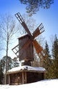 Old wooden mill in the open-air museum Seurasaari island, Helsinki, Finland Royalty Free Stock Photo
