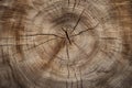 Old wooden oak tree cut surface. Generative AI Royalty Free Stock Photo