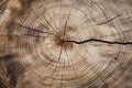 Old wooden oak tree surface. Rough organic texture of tree rings. Generative AI Royalty Free Stock Photo