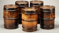 Old Wooden Oil Barrels: Preserving the Past, Eco-Friendly Storage Solutions, Generative AI