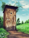 Old wooden outhouse