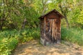 Old Wooden Outhouse In The Woods Royalty Free Stock Photo