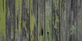 Old wooden paint green background texture rustic fence wall plank of house Royalty Free Stock Photo