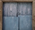 Old wooden painted gate background Royalty Free Stock Photo