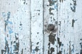 Old wooden painted light blue rustic background, paint peeling