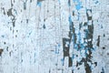 Old wooden painted light blue rustic background, paint peeling Royalty Free Stock Photo