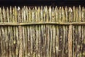 Old wooden palisade fence