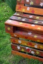 Old wooden pallets and garden furniture