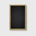 Old wooden photo frame and painting template Royalty Free Stock Photo