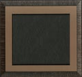 Old wooden picture frame with clipping path at ALL sizes Royalty Free Stock Photo