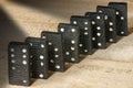 Old Wooden Pieces of the Domino Game Royalty Free Stock Photo