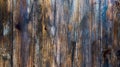 Old wooden planks with degraded blue paint