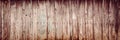 Old wooden planks texture with rusty nails vintage panoramic background Royalty Free Stock Photo