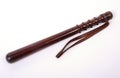 Old wooden police truncheon. Royalty Free Stock Photo