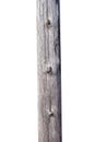 Old wooden post isolated on white Royalty Free Stock Photo