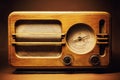 Old Wooden Radio Design Royalty Free Stock Photo