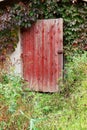 Old wooden red door Royalty Free Stock Photo