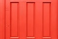 Old wooden red gates extremal close up