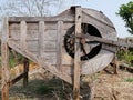 Old wooden rice machine in Thailand