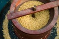 Old wooden rice milling