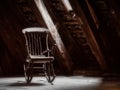 Old wooden rocking chair Royalty Free Stock Photo