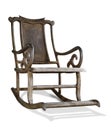 Old wooden rocking chair with clipping path Royalty Free Stock Photo