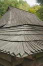 Old wooden roof, house in the forest Royalty Free Stock Photo