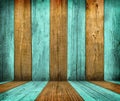 Old wooden room interior, grunge background Royalty Free Stock Photo