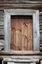 Old wooden rural door close-up