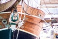 Old Wooden Sail Boat Figurehead