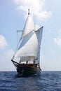 Old wooden sailboat Royalty Free Stock Photo