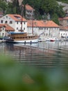 Old wooden sailboat in Bakar bay in Croatia