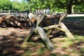 Old wooden sawhorse Royalty Free Stock Photo