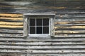 Old wooden shed with lattice window