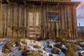 Old wooden shed with padlock Royalty Free Stock Photo