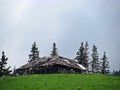 Old wooden sheepfold / cottage / cabin in the mountains Royalty Free Stock Photo