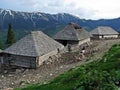 Old wooden sheepfold / cottage / cabin in the mountains