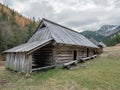 Old wooden shepherd's hut Royalty Free Stock Photo