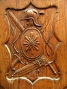 Old wooden shield