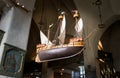 Ship inside cathedral in Porvoo, Finland