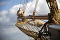 Old wooden ship that traditionally sails in Danish waters during the summer