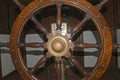Old wooden ship wheel Royalty Free Stock Photo