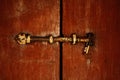 Old steel bolt for door lock Royalty Free Stock Photo